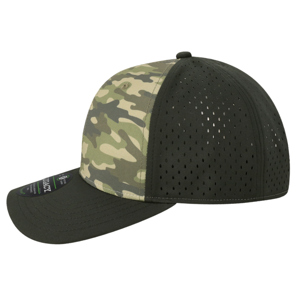 LEGACY Reclaim Mid-Pro Adjustable Cap, Dark Olive Green Camo / Black, Left Side view
