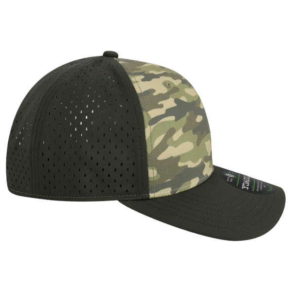 LEGACY Reclaim Mid-Pro Adjustable Cap, Dark Olive Green Camo / Black, Right Side view