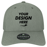 LEGACY Reclaim Mid-Pro Adjustable Cap, Eco Dark Grey / Eco Dark Grey, Front view, Mockup