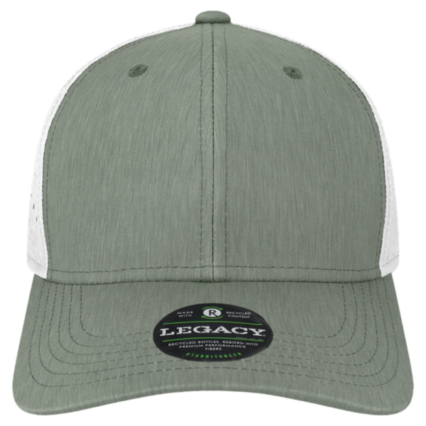 LEGACY Reclaim Mid-Pro Adjustable Cap, Eco Dark Grey / White, Front view
