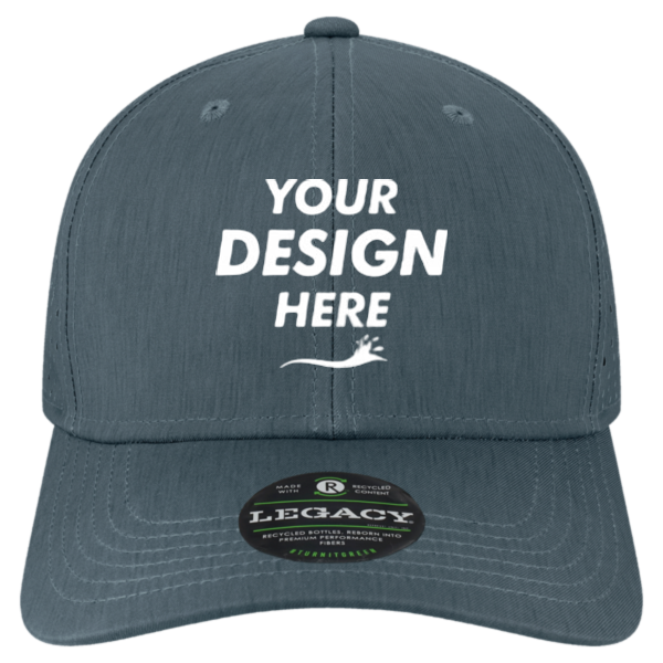 LEGACY Reclaim Mid-Pro Adjustable Cap, Eco Navy / Eco Navy, Front view, Mockup