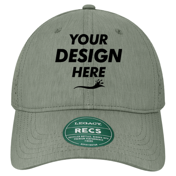 LEGACY Reclaim Sport Mesh Cap, Eco Dark Grey, Front view, Mockup
