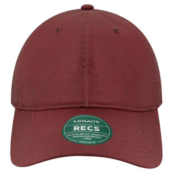 LEGACY Reclaim Sport Mesh Cap, Eco Maroon, Front view