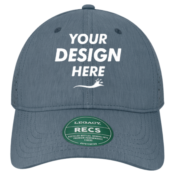 LEGACY Reclaim Sport Mesh Cap, Eco Navy, Front view, Mockup