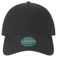 LEGACY Relaxed Twill Dad Hat, Black, Front view