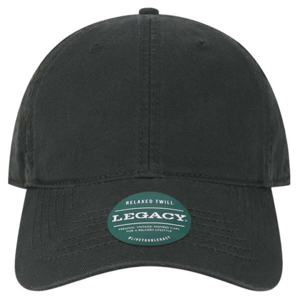 LEGACY Relaxed Twill Dad Hat, Black, Front view