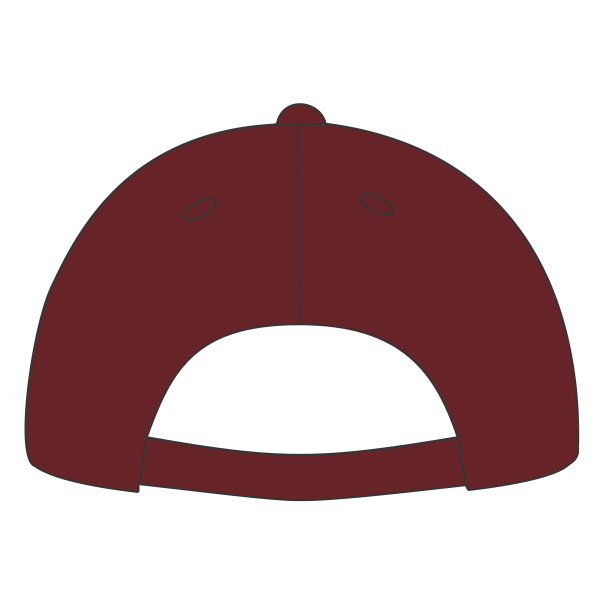 LEGACY Relaxed Twill Dad Hat, Burgundy, Back view