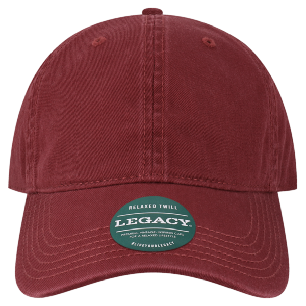 LEGACY Relaxed Twill Dad Hat, Burgundy / Burgundy, Front view