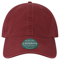 LEGACY Relaxed Twill Dad Hat, Burgundy / Burgundy, Front view