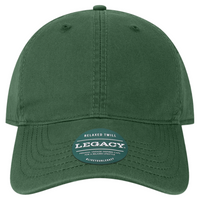 LEGACY Relaxed Twill Dad Hat, Dark Green / Dark Green, Front view