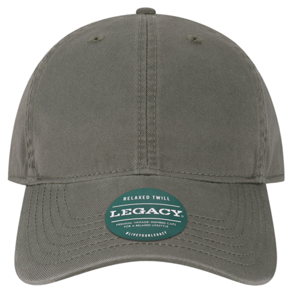 LEGACY Relaxed Twill Dad Hat, Dark Grey / Dark Grey, Front view