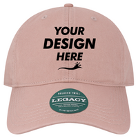 LEGACY Relaxed Twill Dad Hat, Dusty Rose / Dusty Rose, Front view, Mockup