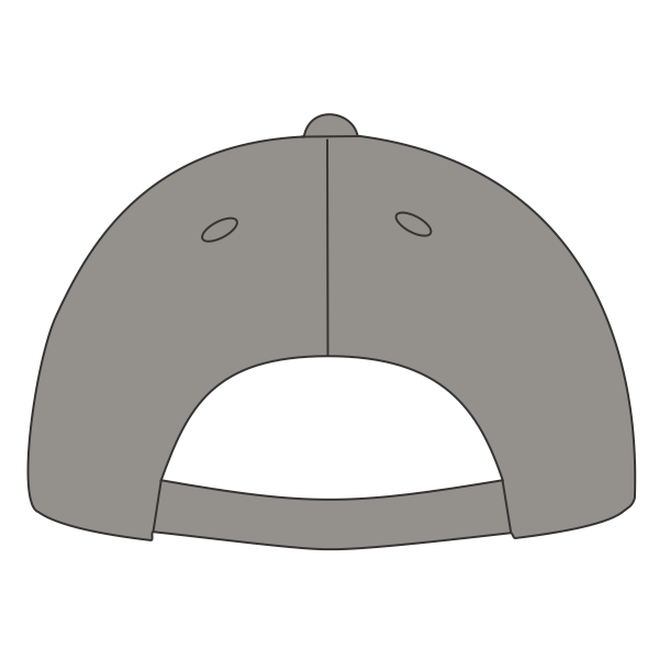 LEGACY Relaxed Twill Dad Hat, Grey, Back view