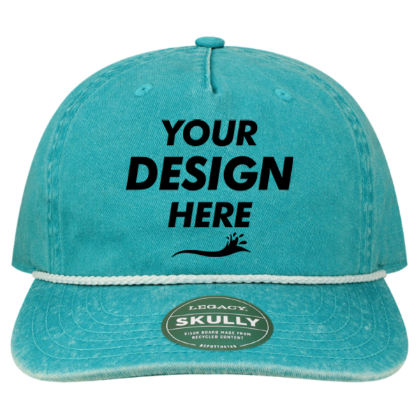 LEGACY Skully Cap, Aqua / Aqua, Front view, Mockup