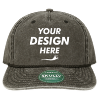LEGACY Skully Cap, Black / Black, Front view, Mockup