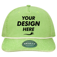 LEGACY Skully Cap, Lime Green, Front view, Mockup