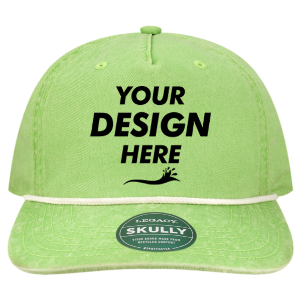 LEGACY Skully Cap, Lime Green / Lime Green, Front view, Mockup
