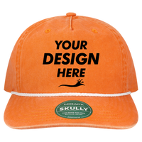 LEGACY Skully Cap, Tangerine Orange / Tangerine Orange, Front view, Mockup
