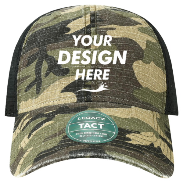 LEGACY Tacticool Cap, Army Camo / Black, Front view, Mockup