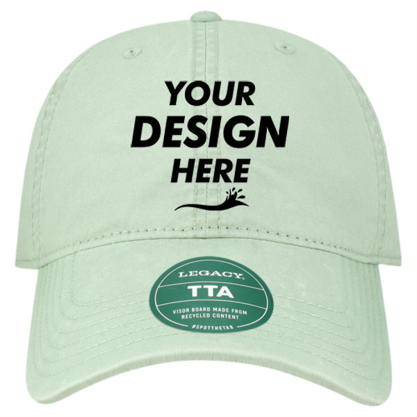 LEGACY Terra Twill Cap, Aloe / Aloe, Front view, Mockup