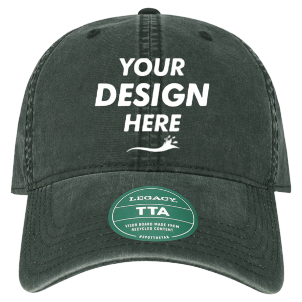 LEGACY Terra Twill Cap, Black / Black, Front view, Mockup