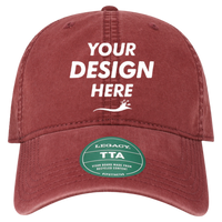 LEGACY Terra Twill Cap, Burgundy / Burgundy, Front view, Mockup