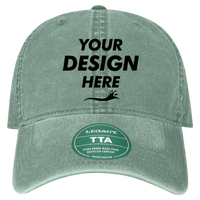 LEGACY Terra Twill Cap, Dark Green / Dark Green, Front view, Mockup