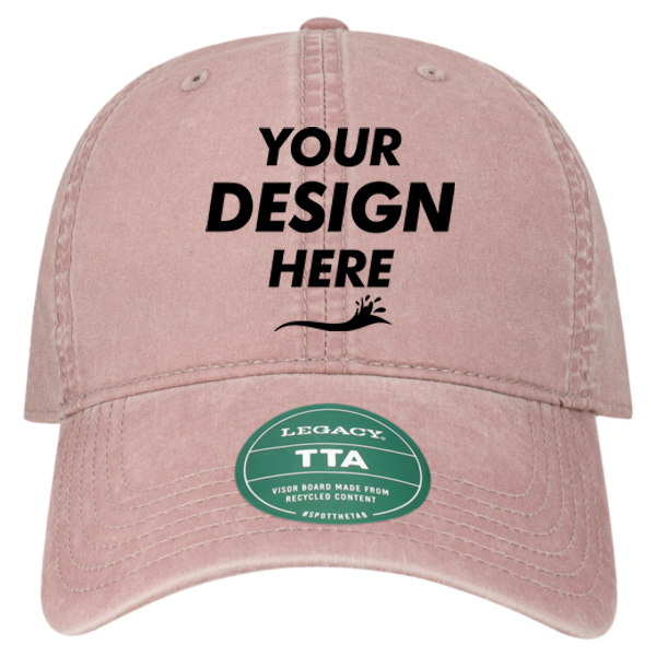 LEGACY Terra Twill Cap, Dusty Rose / Dusty Rose, Front view, Mockup