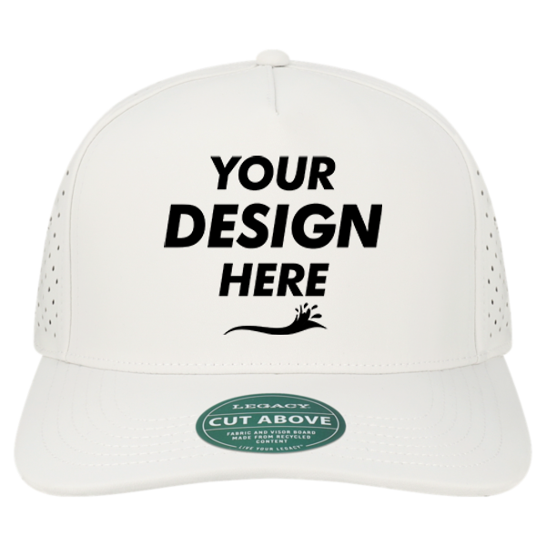 LEGACY The Cut Above Cap, White, Front view, Mockup