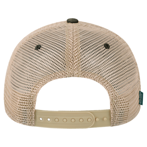 LEGACY Youth Old Favorite Trucker Cap, Army Camo / Khaki / Khaki, Back view