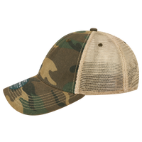 LEGACY Youth Old Favorite Trucker Cap, Army Camo / Khaki / Khaki, Left Side view