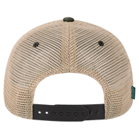 LEGACY Youth Old Favorite Trucker Cap, Black / Khaki / Khaki, Back view