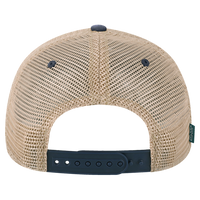 LEGACY Youth Old Favorite Trucker Cap, Navy / Khaki / Khaki, Back view