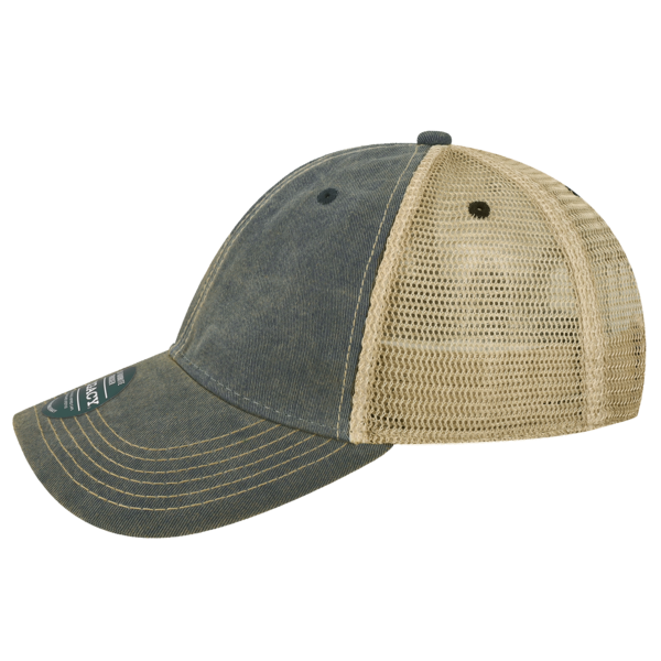 LEGACY Youth Old Favorite Trucker Cap, Navy / Khaki / Khaki, Left Side view