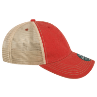 LEGACY Youth Old Favorite Trucker Cap, Scarlet Red / Khaki / Khaki, Right Side view