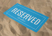 Personalized Reserved Beach Towel, Lagoon Standart Beach Towel, Lagoon Premium Beach Towel
