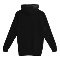 Lane Seven Unisex Heavyweight Pullover Hooded Sweatshirt, Black, Back view