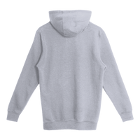 Lane Seven Unisex Heavyweight Pullover Hooded Sweatshirt, Heather Grey, Back view