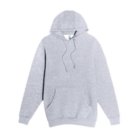 Lane Seven Unisex Heavyweight Pullover Hooded Sweatshirt, Heather Grey, Front view