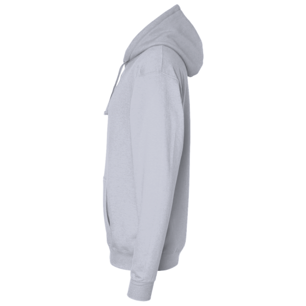 Lane Seven Unisex Heavyweight Pullover Hooded Sweatshirt, Heather Grey, Left Sleeve view