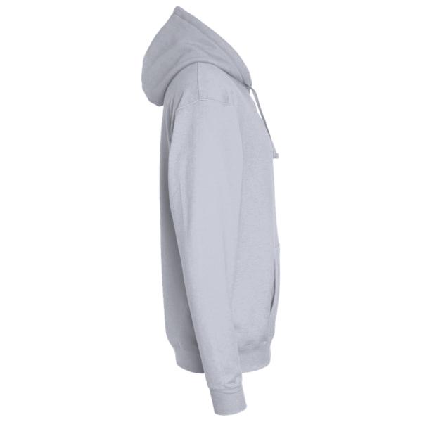 Lane Seven Unisex Heavyweight Pullover Hooded Sweatshirt, Heather Grey, Right Sleeve view