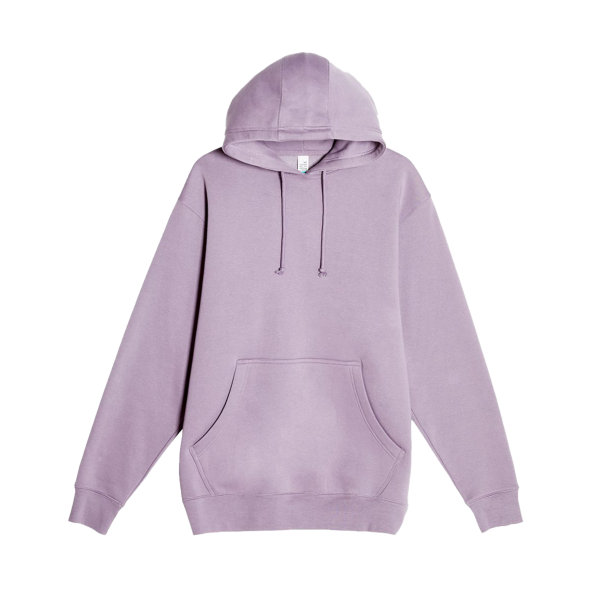 Lane Seven Unisex Heavyweight Pullover Hooded Sweatshirt, Lavender, Front view