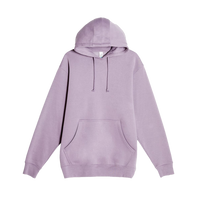 Lane Seven Unisex Heavyweight Pullover Hooded Sweatshirt, Lavender, Front view