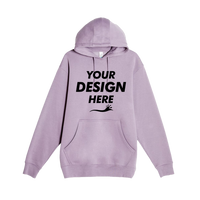Lane Seven Unisex Heavyweight Pullover Hooded Sweatshirt, Lavender, Front view, Mockup