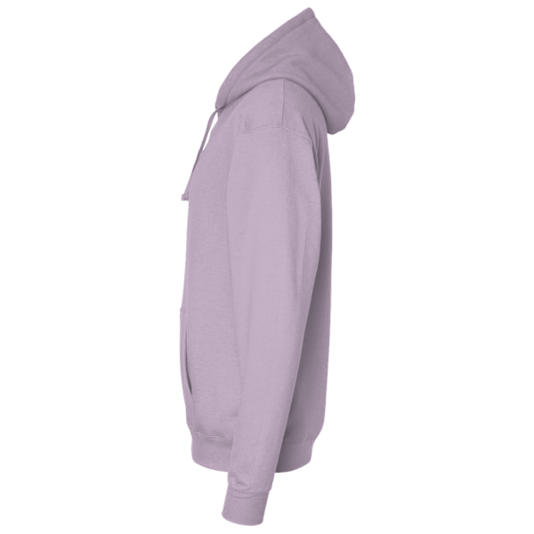 Lane Seven Unisex Heavyweight Pullover Hooded Sweatshirt, Lavender, Left Sleeve view