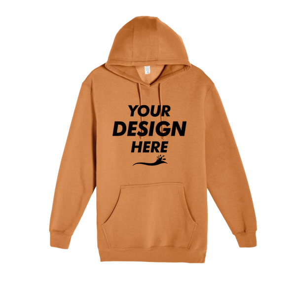 Lane Seven Unisex Heavyweight Pullover Hooded Sweatshirt, Meerkat, Front view, Mockup