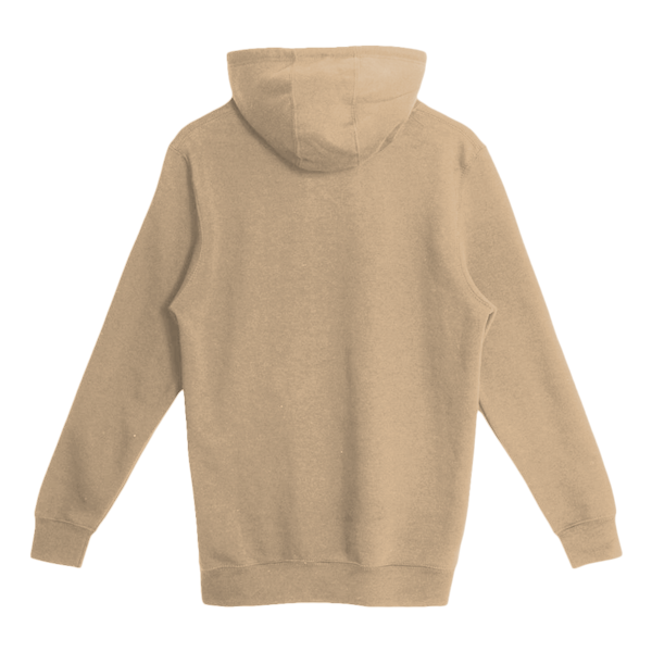 Lane Seven Unisex Heavyweight Pullover Hooded Sweatshirt, Mushroom, Back view