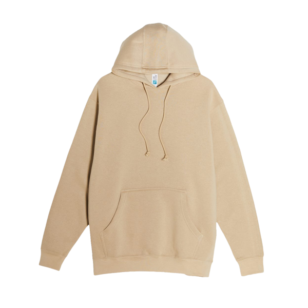 Lane Seven Unisex Heavyweight Pullover Hooded Sweatshirt, Mushroom, Front view