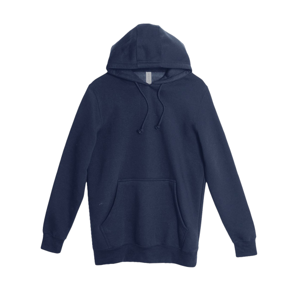 Lane Seven Unisex Heavyweight Pullover Hooded Sweatshirt, Navy, Front view