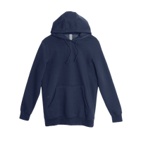 Lane Seven Unisex Heavyweight Pullover Hooded Sweatshirt, Navy, Front view